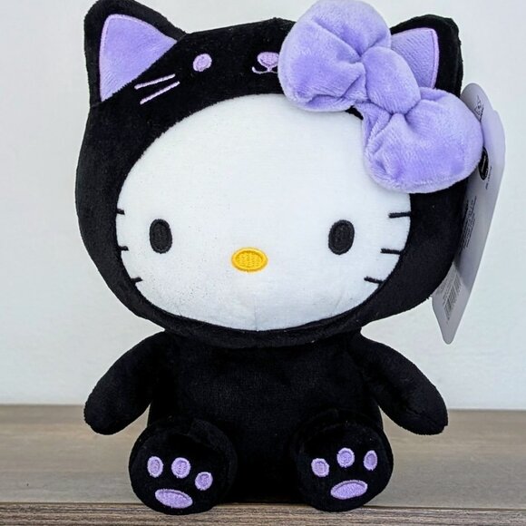 Sanrio Accessories - Hello Kitty Halloween Black Cat Costume Plush 8” -NWT